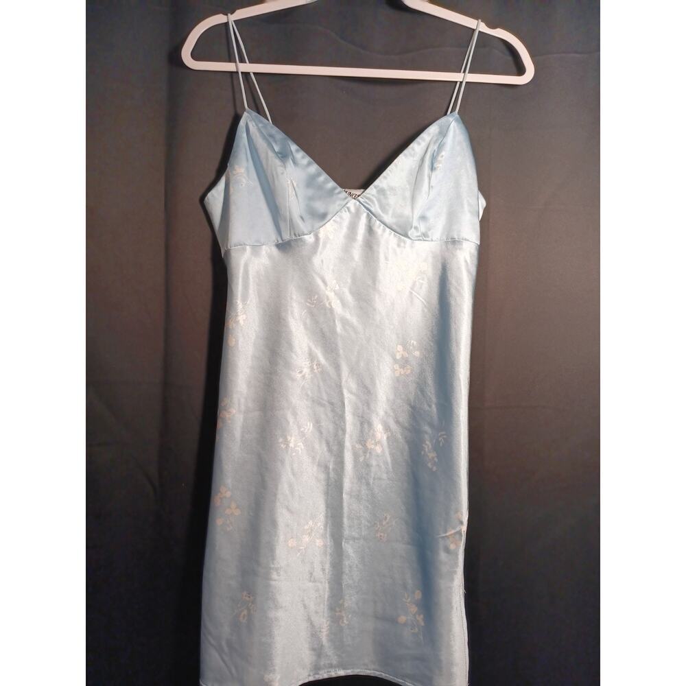 Princess Polly Babydoll Dress Women’s 10 Light Blue Floral Stargazing Slip Lined
